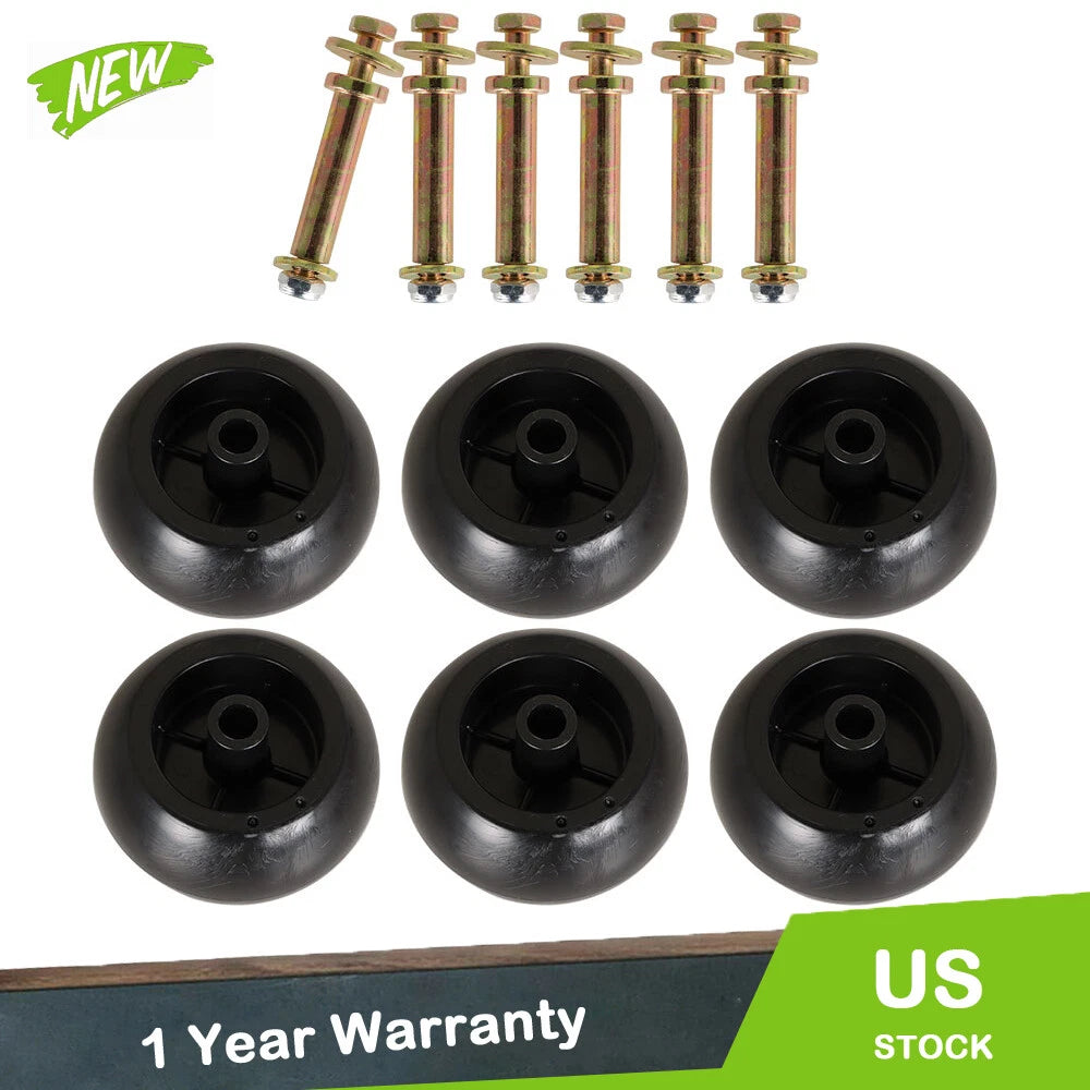 Set of 6 Anti-Scalp Deck Wheels for Exmark (Fits Various Models)
