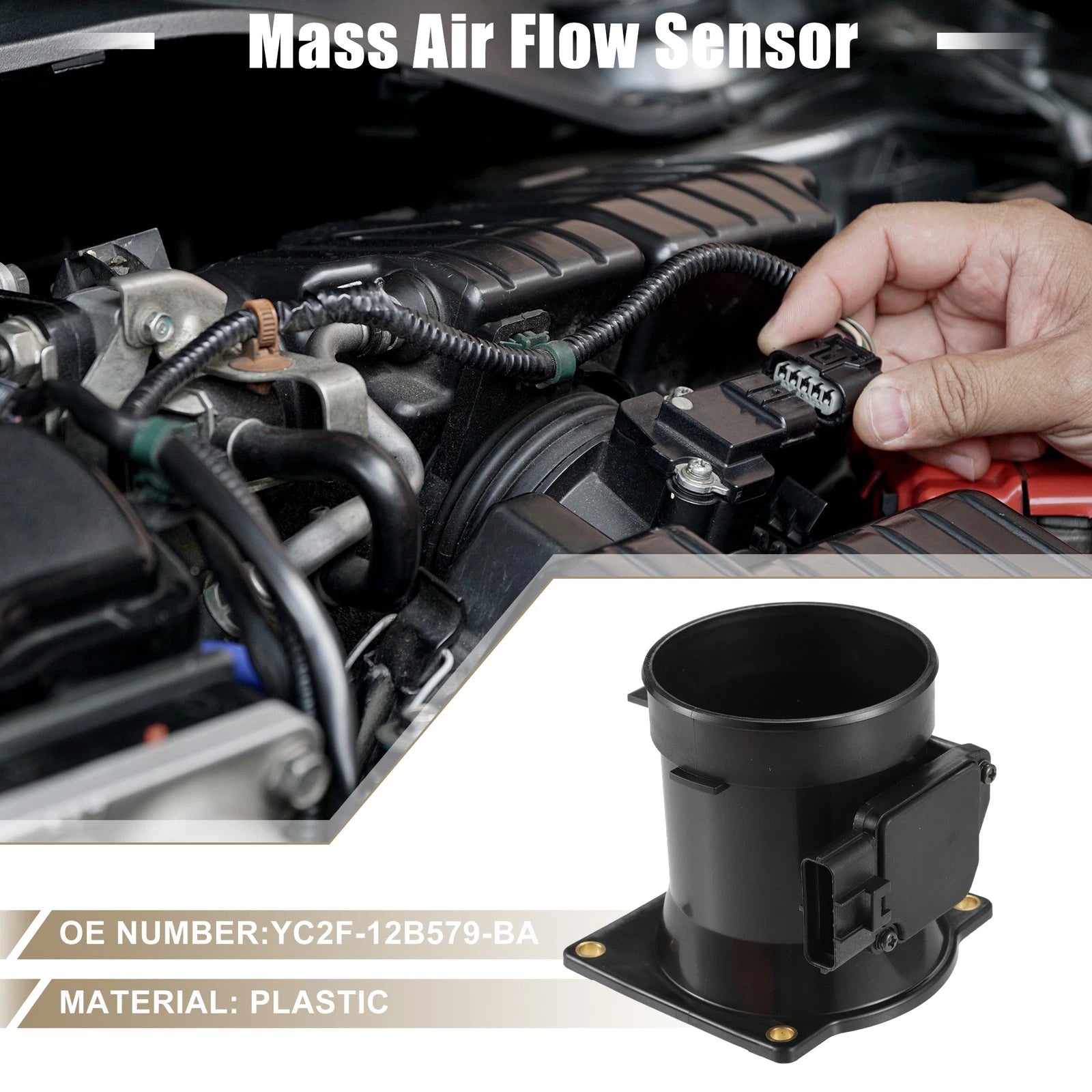 MAF Mass Air Flow Sensor Assembly No.YC2F-12B579-BA for Ford F-150 (2004–2007)