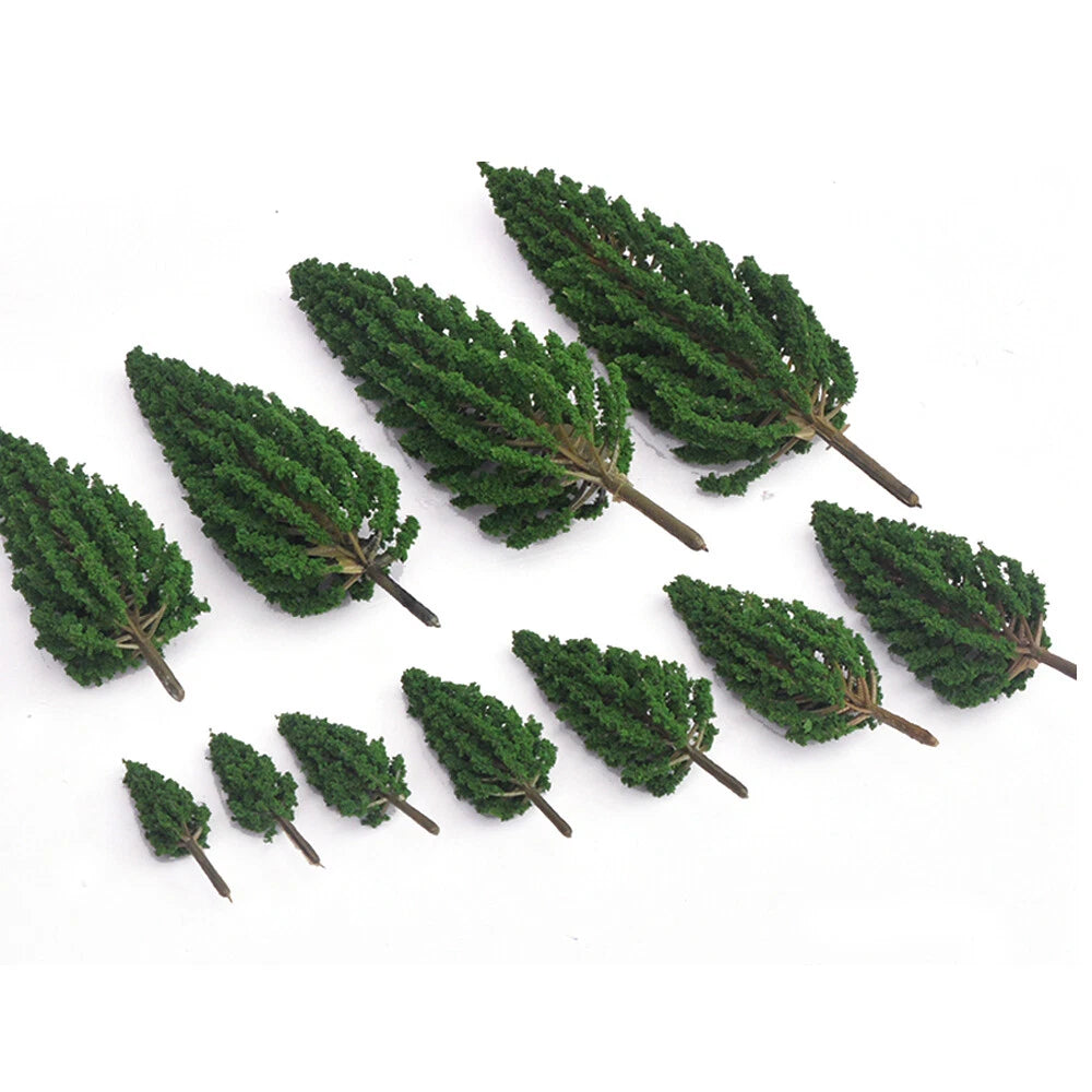 20pcs Miniature Trees for Train Railroad Wargame Park Scenery