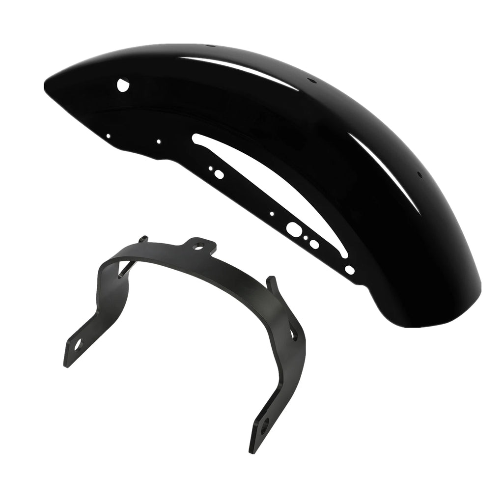 Glossy Black Rear Fender & Support Bracket for Harley Sportster XL883 XL1200 (2010–2022)