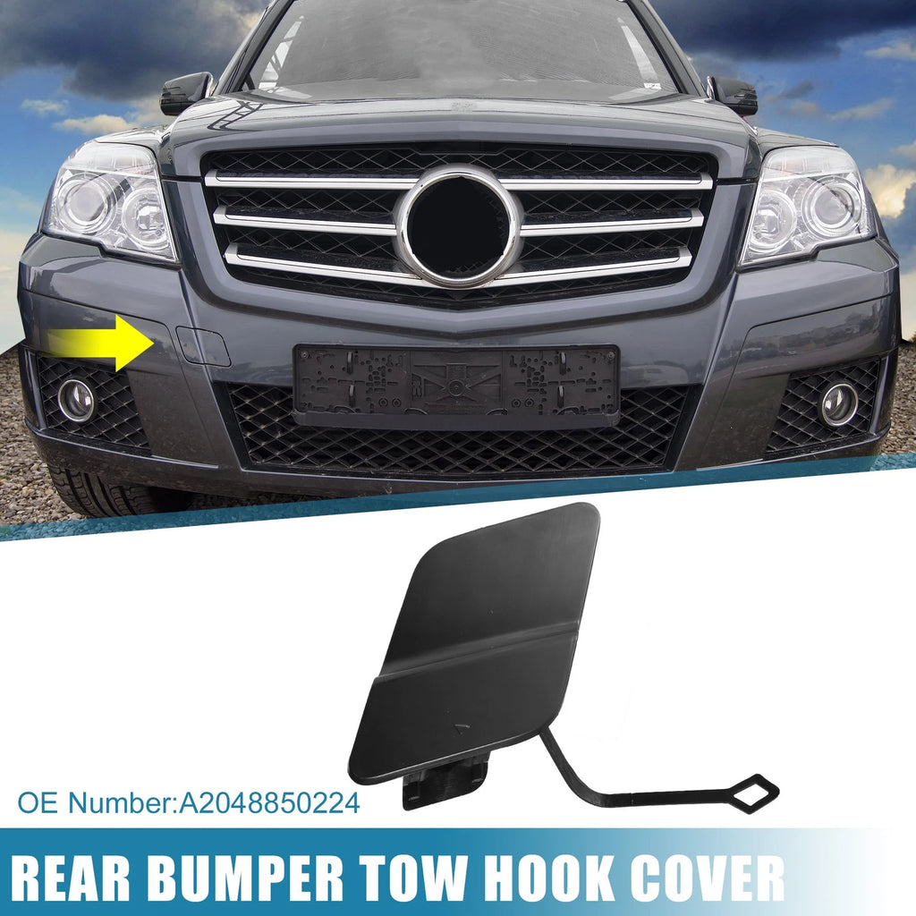 Tow Hook Cover A2048850224 for Mercedes-Benz GLK300 GLK350 (2010–2015) Black