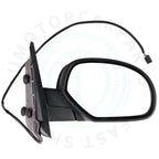 Power Heated Manual Folding Passenger Side Mirror for Chevy GMC (2007–2013)