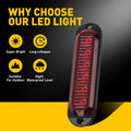 Set of 4 6-LED Red Marker Clearance Lights for Truck Trailer RV