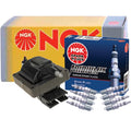 NGK HEI Ignition Coil & 8 Iridium IX Spark Plugs for Ford F-150