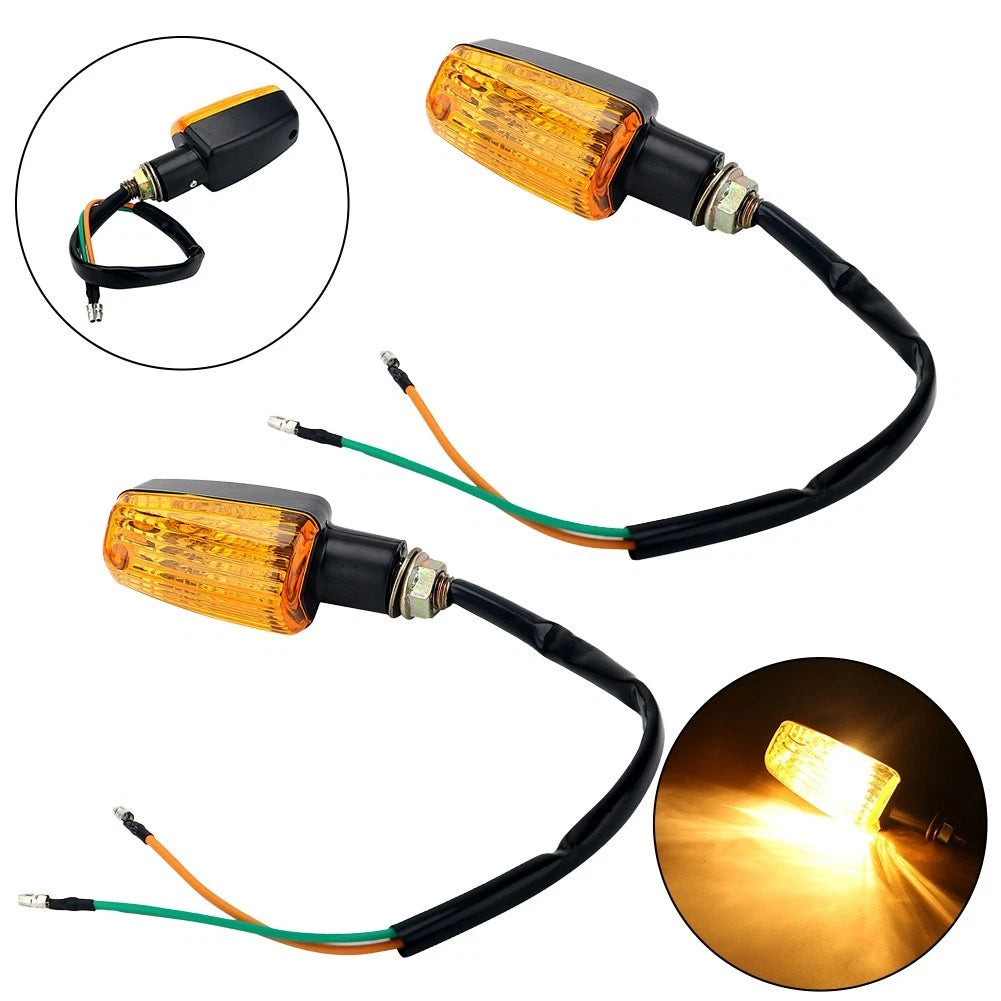 2X Motorcycle Turn Signal Lights for Scooters (Waterproof, Bright)