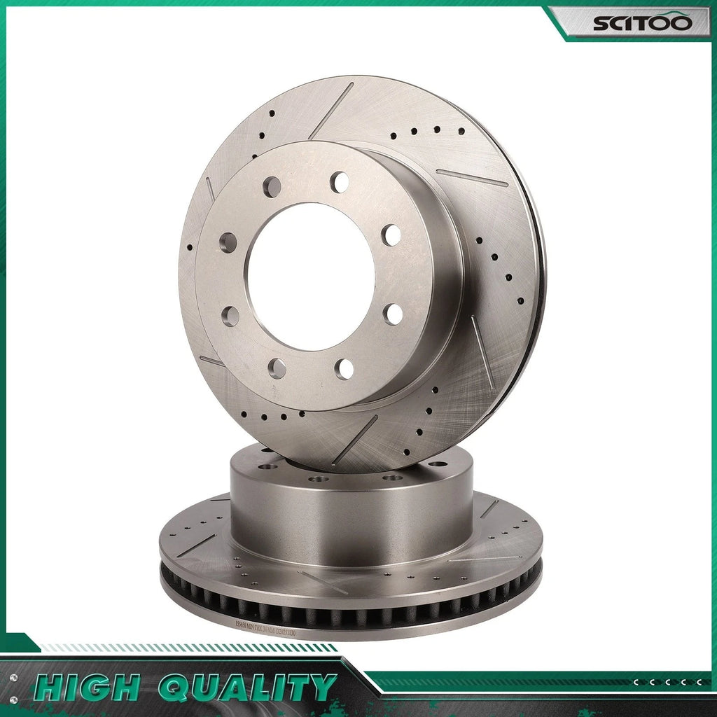 Front Drilled Slotted Brake Rotors for Dodge Ram 2500 (2003–2008)