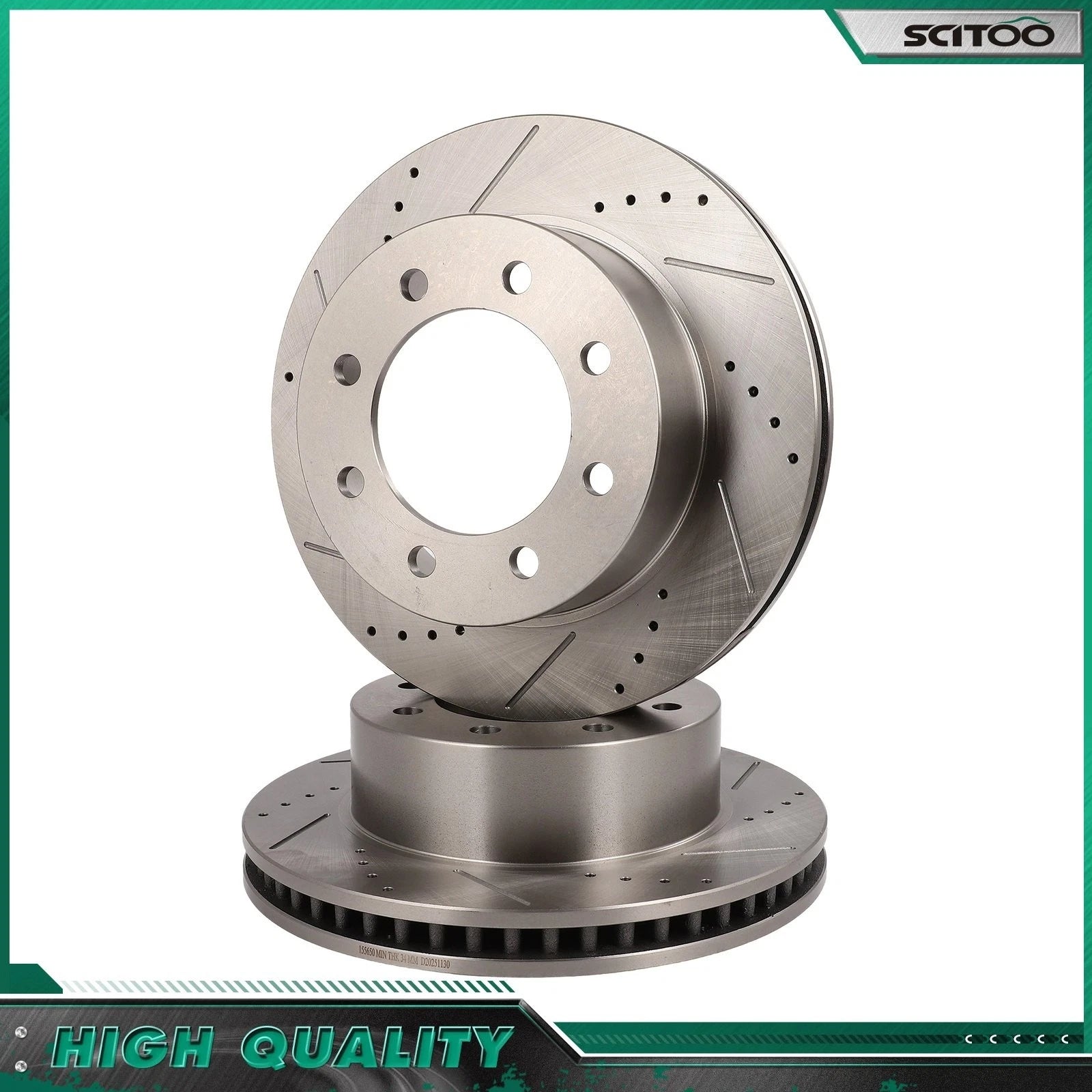Front Drilled Slotted Brake Rotors for Dodge Ram 2500 (2003–2008)