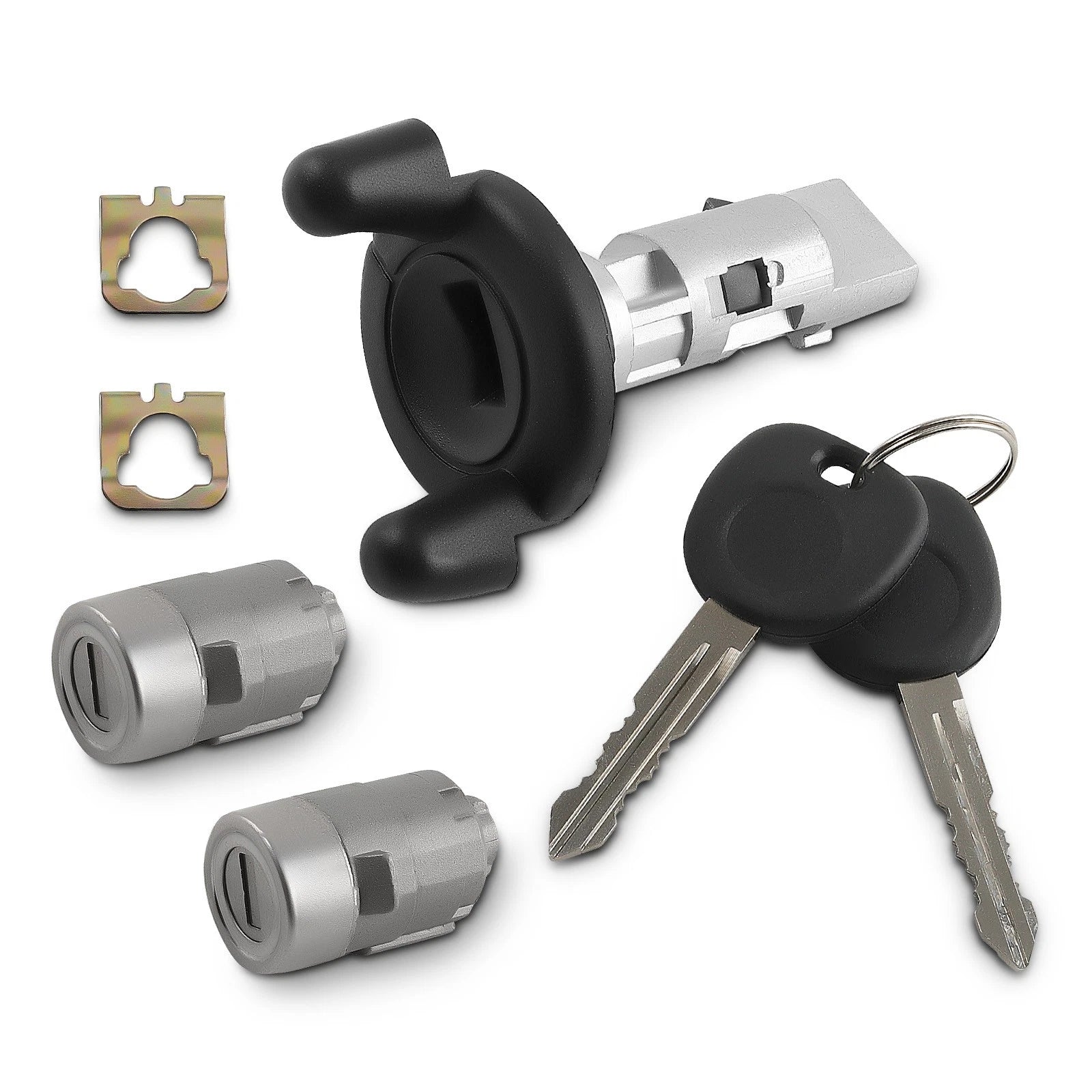 Set of 2 Ignition and Door Lock Cylinders with Keys for Chevy