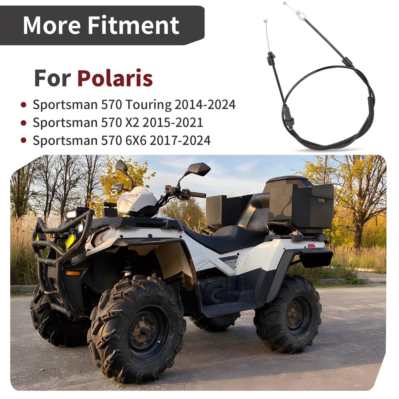 Throttle Cable for Polaris Sportsman 570 Touring (2014–2024) Replaces 7081861