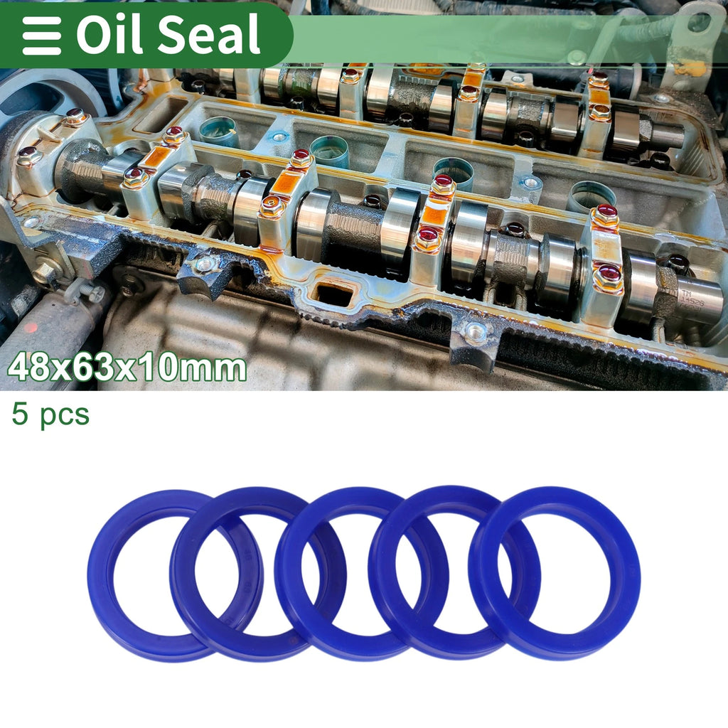 Set of 5 Oil Seal Rotary Shaft Seal 48x63x10mm High Pressure for Various Models
