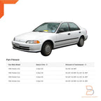 Chrome Outer Door Weatherstrip Seal for Honda Civic (1992-1995)