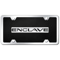Chrome on Black Acrylic License Plate Kit -Officially Licensed for Buick Enclave