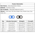 Hose Separator Clamp Fitting Connector 6AN 8AN 10AN 12AN for Universal