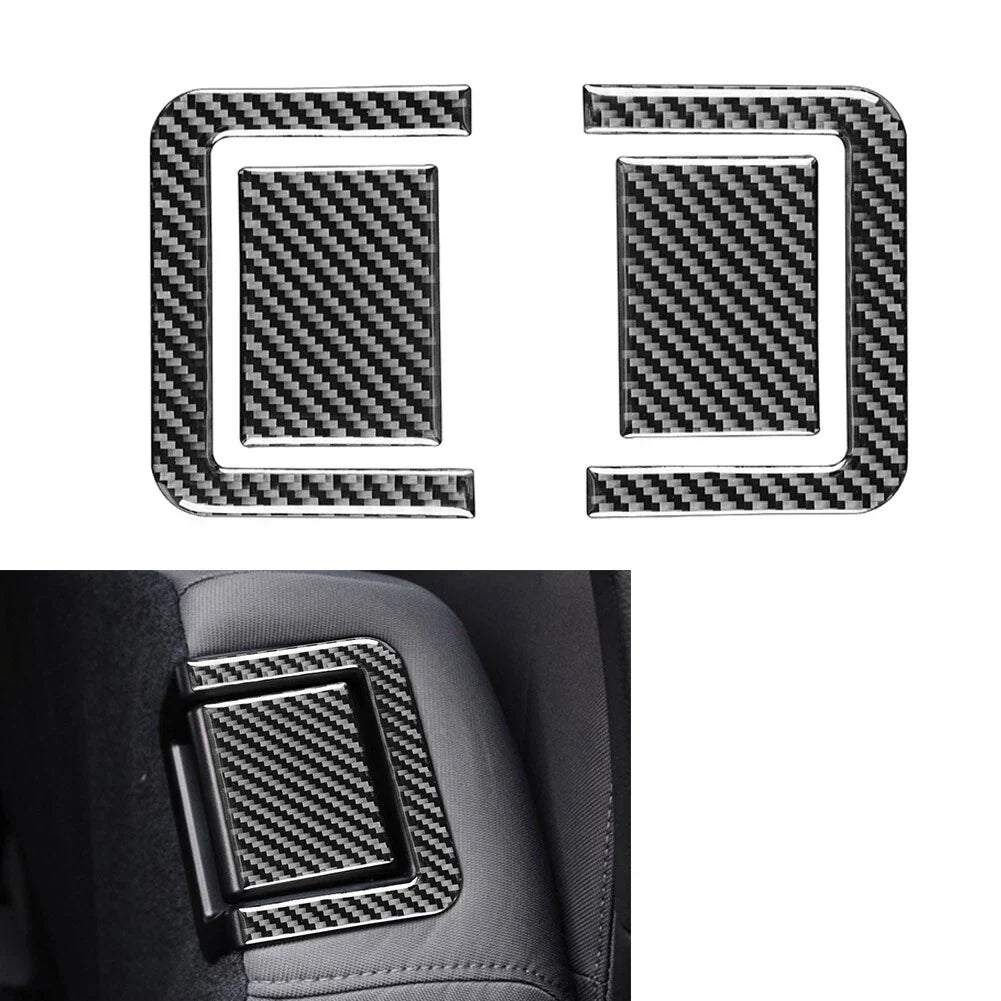 4x Carbon Fiber Rear Seat Adjustment Panel Cover for Toyota Tundra (14-21)