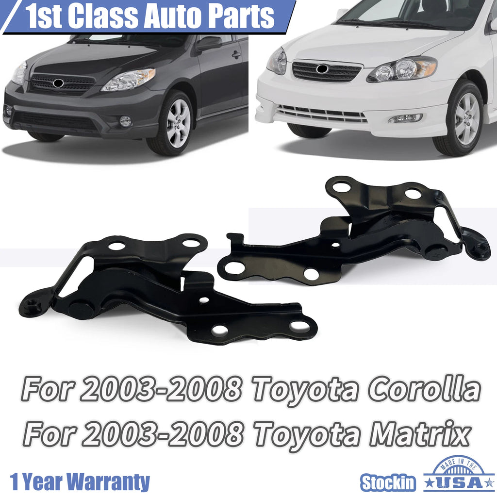 Set of 2 Hood Hinges for Toyota Corolla Matrix (2003–2008)