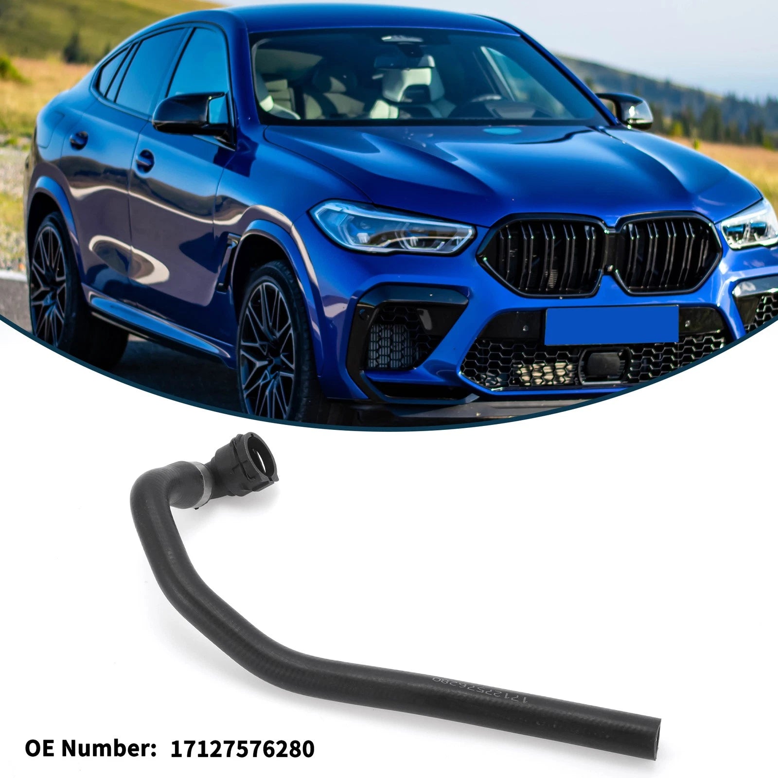 Radiator Hose No. 17127576280 for BMW X6 xDrive50i (2008–2014)