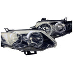 LH+RH Black Angel-Eyes HeadLight for Ford FG Falcon XR6 XR8
