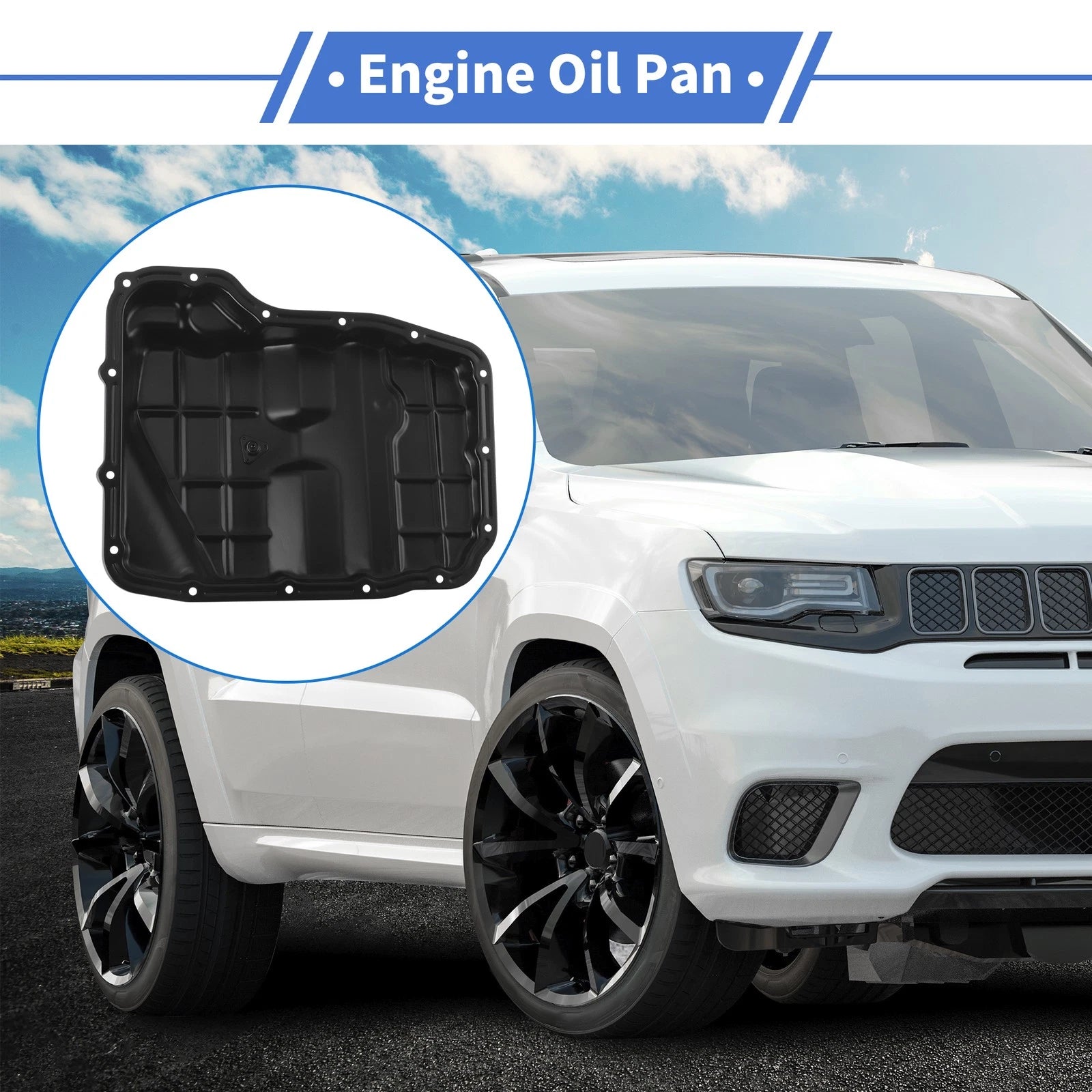Engine Oil Pan for Jeep Grand Cherokee (2010–2013) 4736676AA Aluminum Black