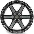 22 Inch Gloss Black Wheel with Brushed Face for Toyota Sequoia (2001–2007)