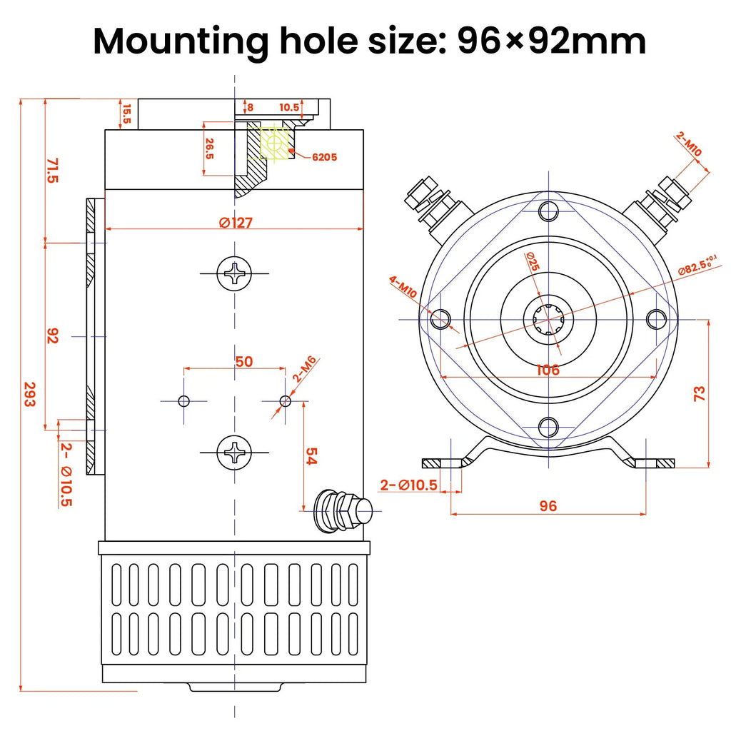Electric Hydraulic Motor for Skyjack SJIII 3220 3226 (24V 3kW) (1998–2006)