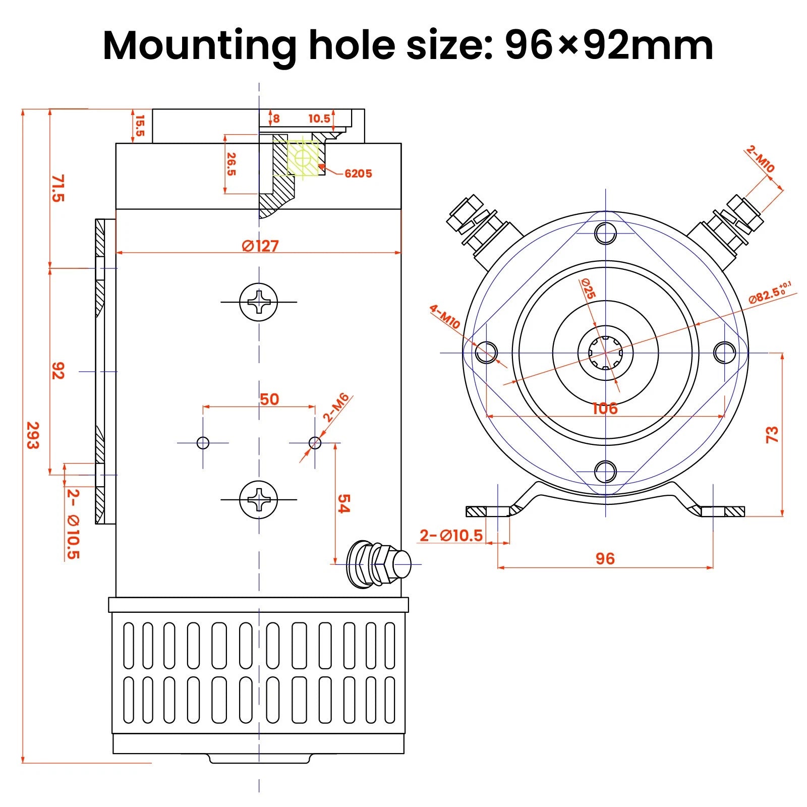 Electric Hydraulic Motor for Skyjack SJIII 3220 3226 (24V 3kW) (1998–2006)