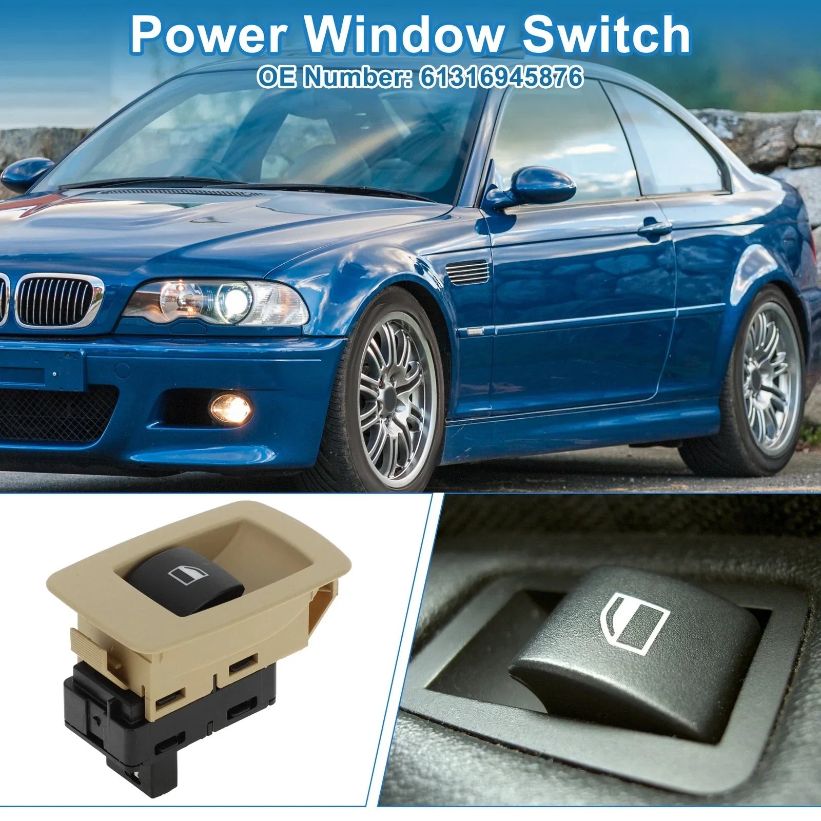 Power Window Switch for BMW 325i 328i 330i 335i Beige