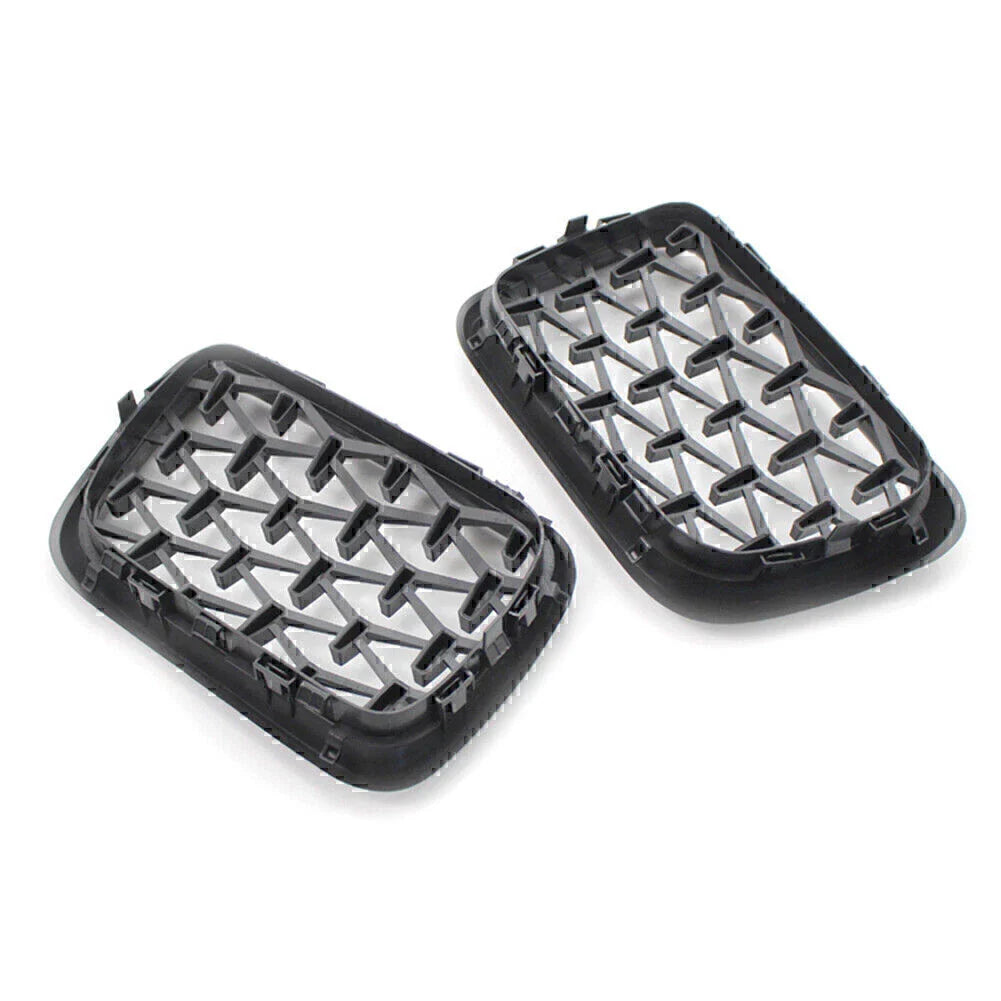 Shiny Black Diamond Front Grill for BMW E36 3 Series (1997-1999)