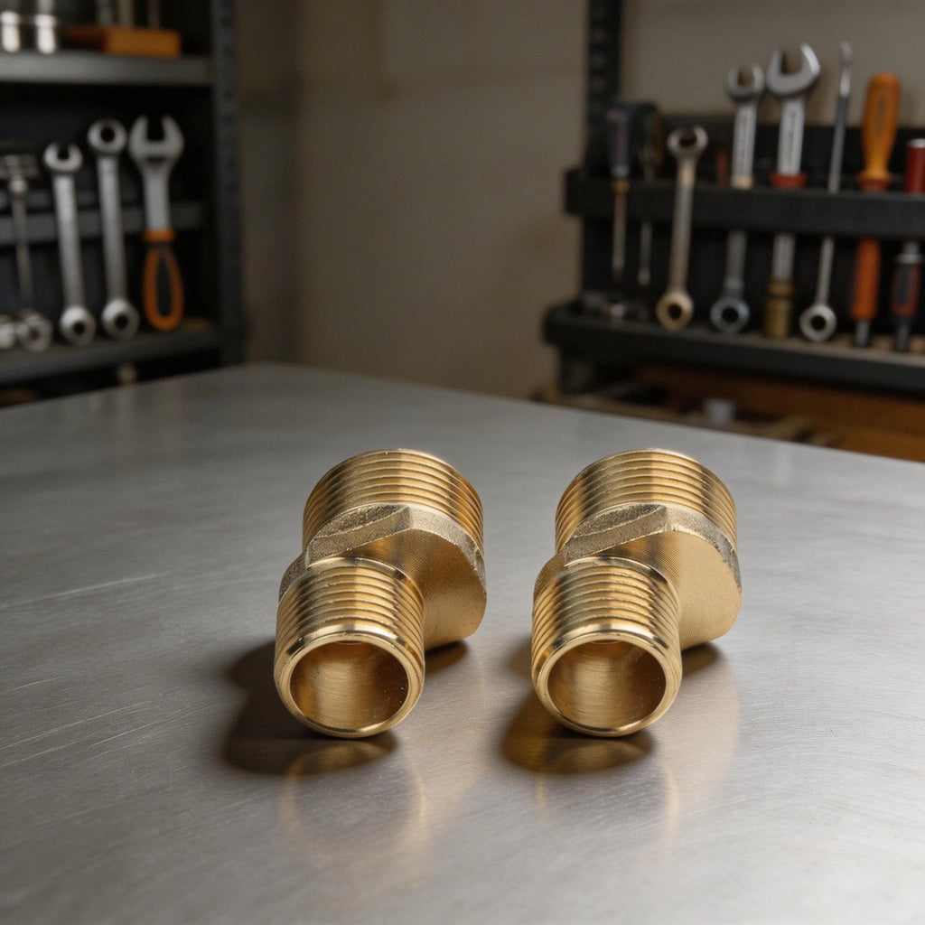 2X Brass Curved Foot Shower Faucet Connector for G12 to G34 Pipe Adapter