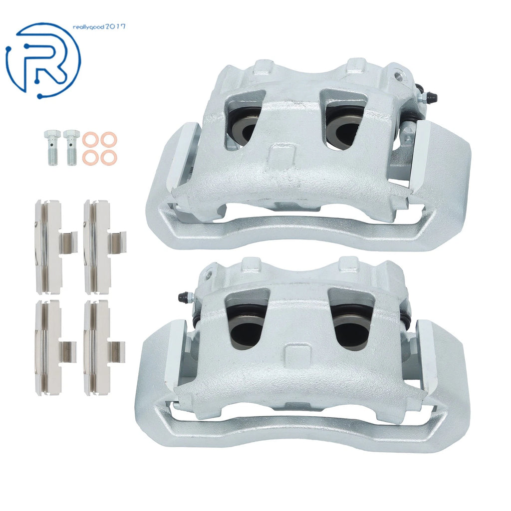 Front Pair Brake Calipers w/ Bracket for Ford E-450 Econoline Super Duty (1995–1997)