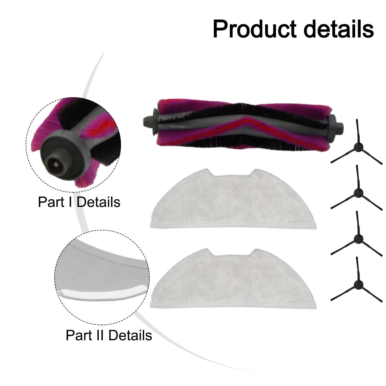 Main Brush & Side Brushes for Eureka E20+ (2020–2023)