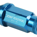 20X M12 X 1.5 Locking Lug Nut Set for Racing Wheels - Light Blue