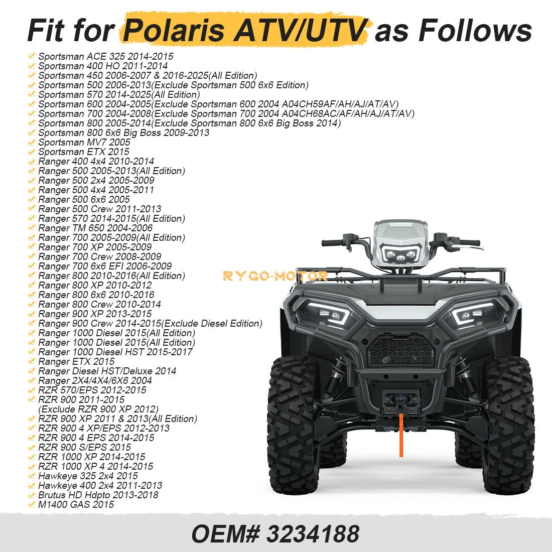 Sector Gear Case Cover 3234188 for Polaris Ranger RZR Sportsman Hawkeye