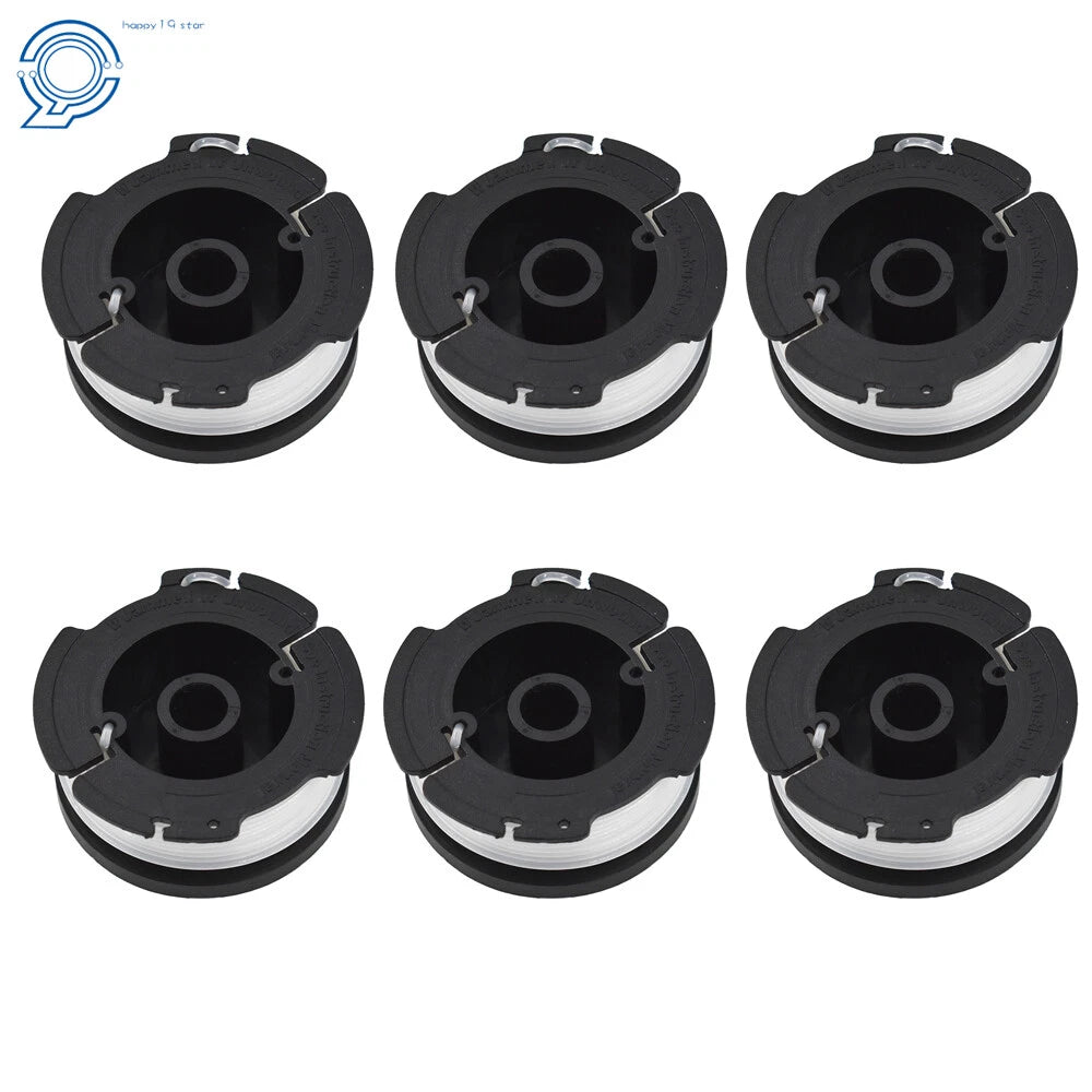 6 Pack String Trimmer Spools for Black+Decker GH900 (Year Range)