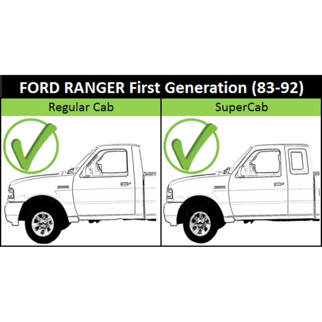 Set of 2 Manual Window Regulators for Ford Ranger (1989–1992)