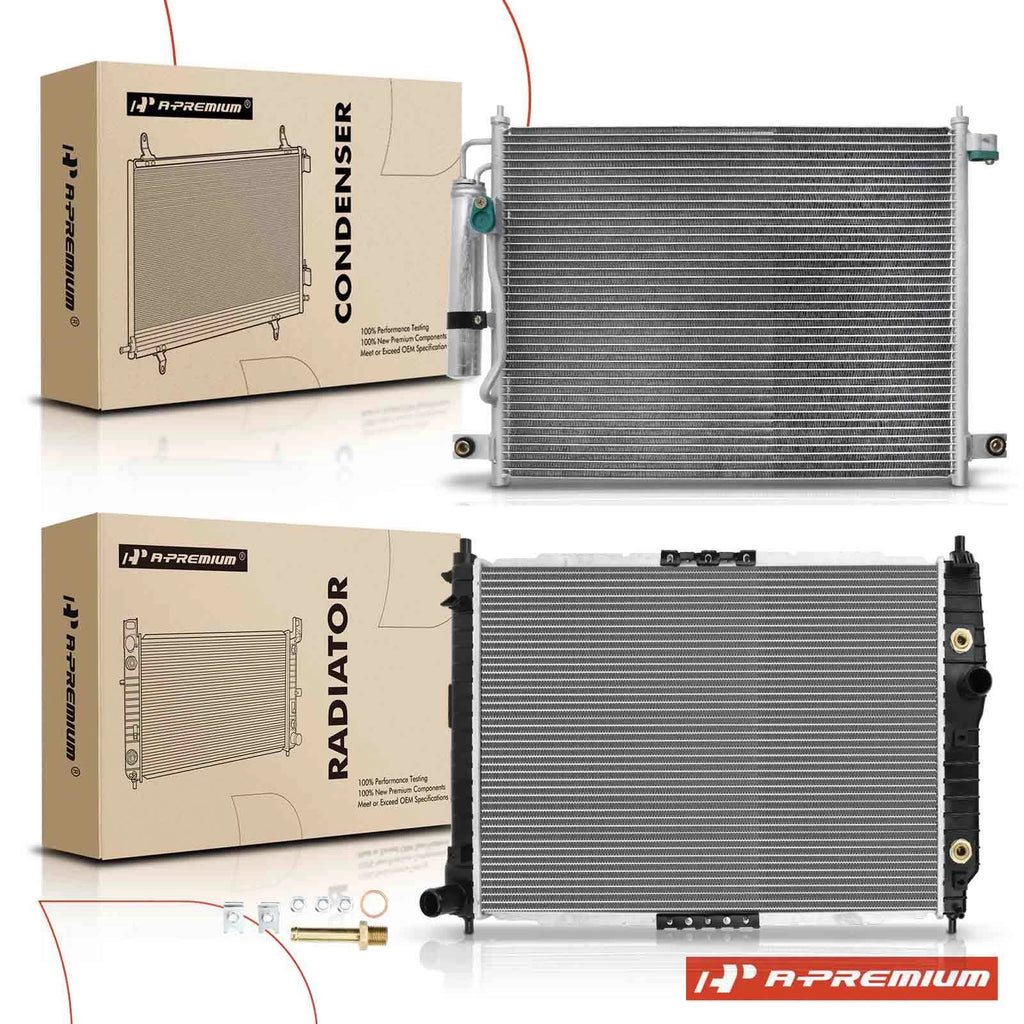 Radiator & AC Condenser Cooling Kit for Chevy Aveo5 Pontiac Wave (2005–2011)