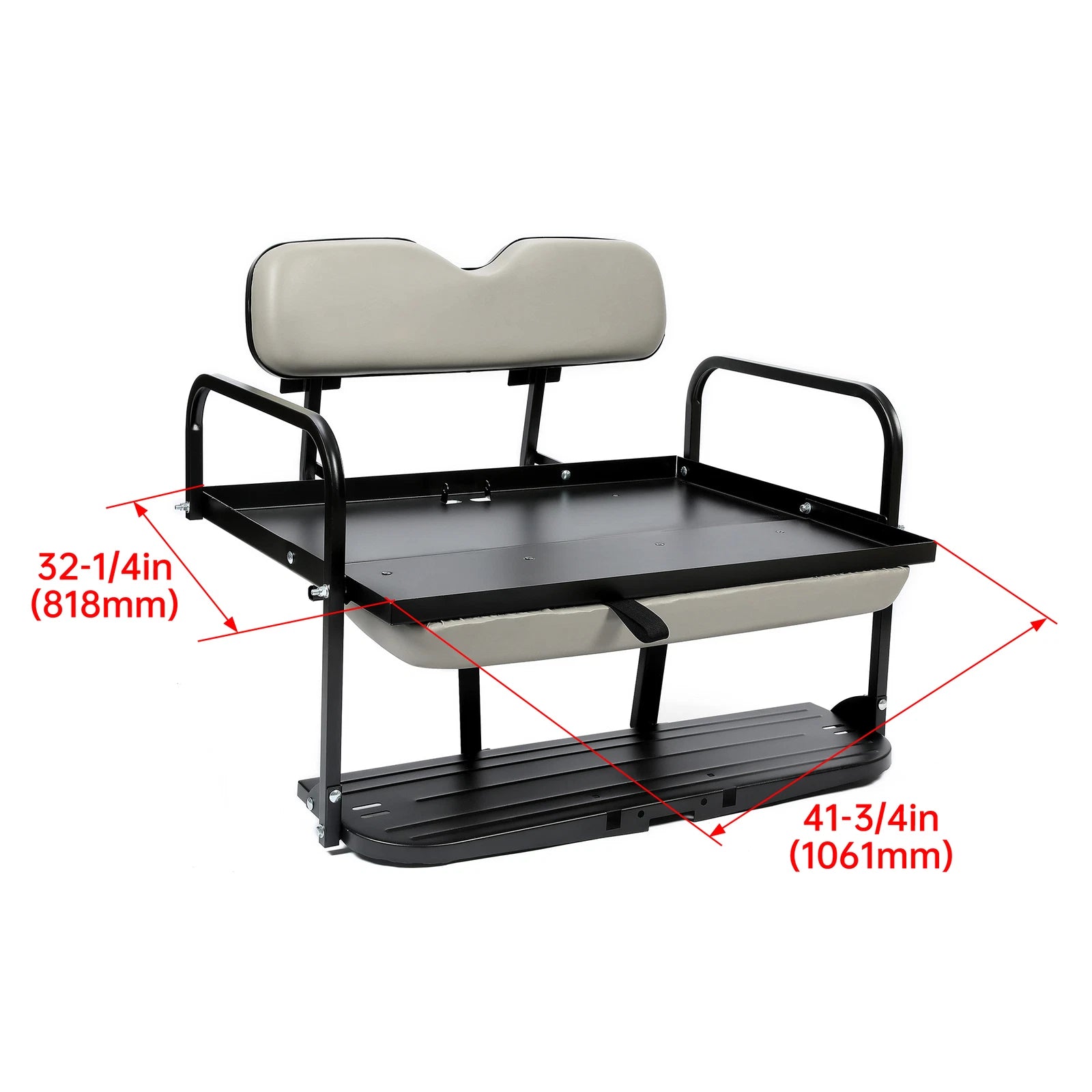Folding Steel Frame Flip Rear Back Seat for EZGO Marathon (Pre-1994)