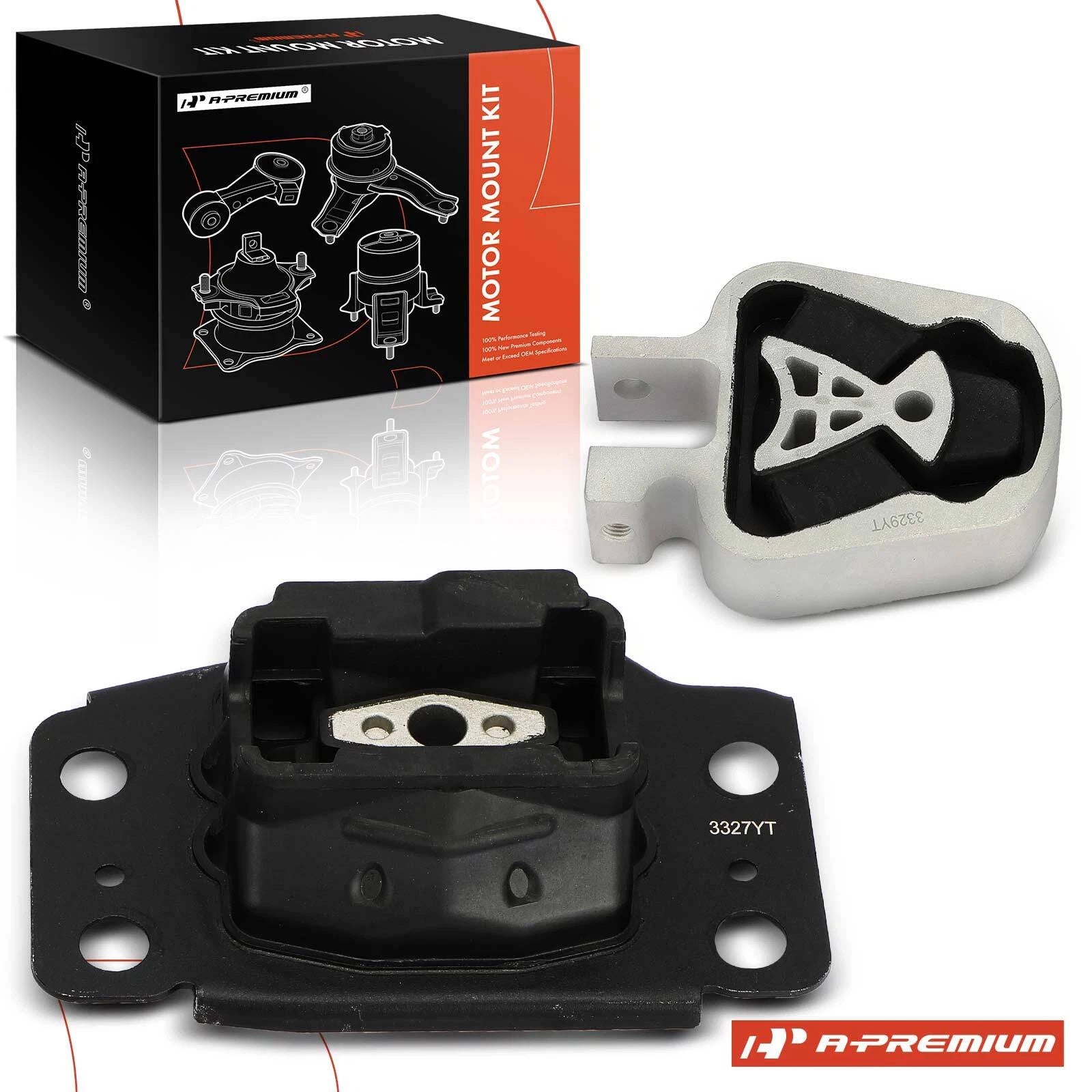 2X Lower & Upper Transmission Mounts for Ford Edge Fusion (2007–2012)