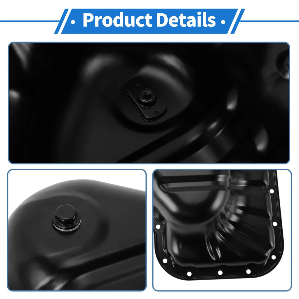 1 Pc Engine Oil Pan No.121020F010 for Toyota Tundra (2000–2006) Steel Black