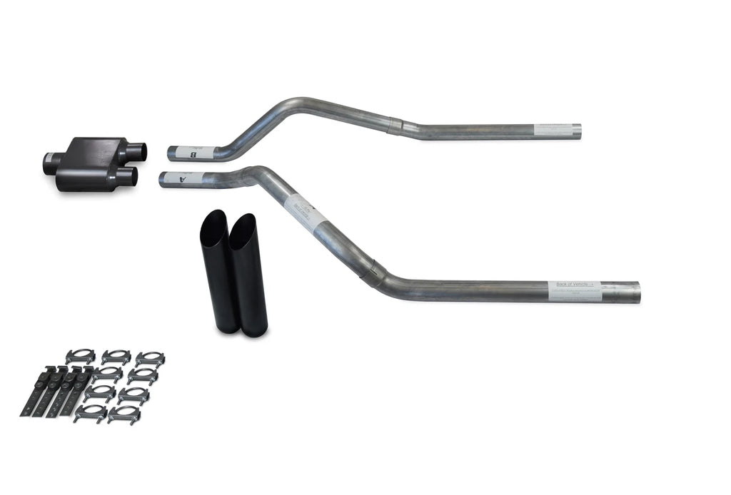 Dual Exhaust Kit for Chevy Blazer (1992–1994) - 2.5" with Black Tips