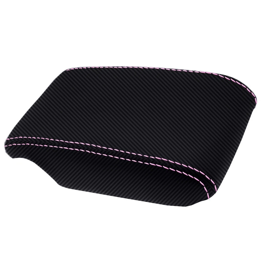 Console Armrest Cover for Lexus IS300 (2001–2005) Carbon Fiber Pink Stitch