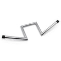 Chrome Z Bar 6" Rise Handlebars for Harley Softail Dyna Sportster