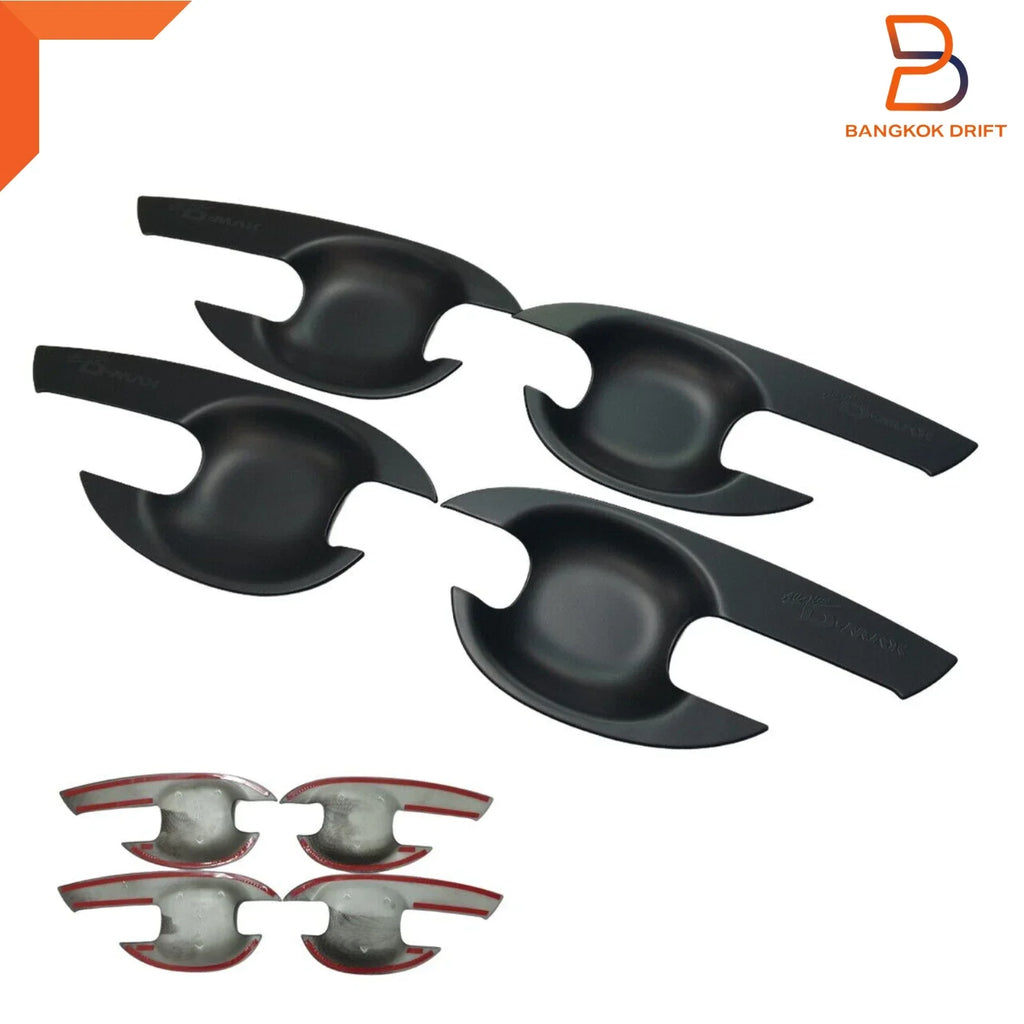 Matte Black 4 Door Handle Cover Insert for Isuzu D-Max Ute (2012-2019)