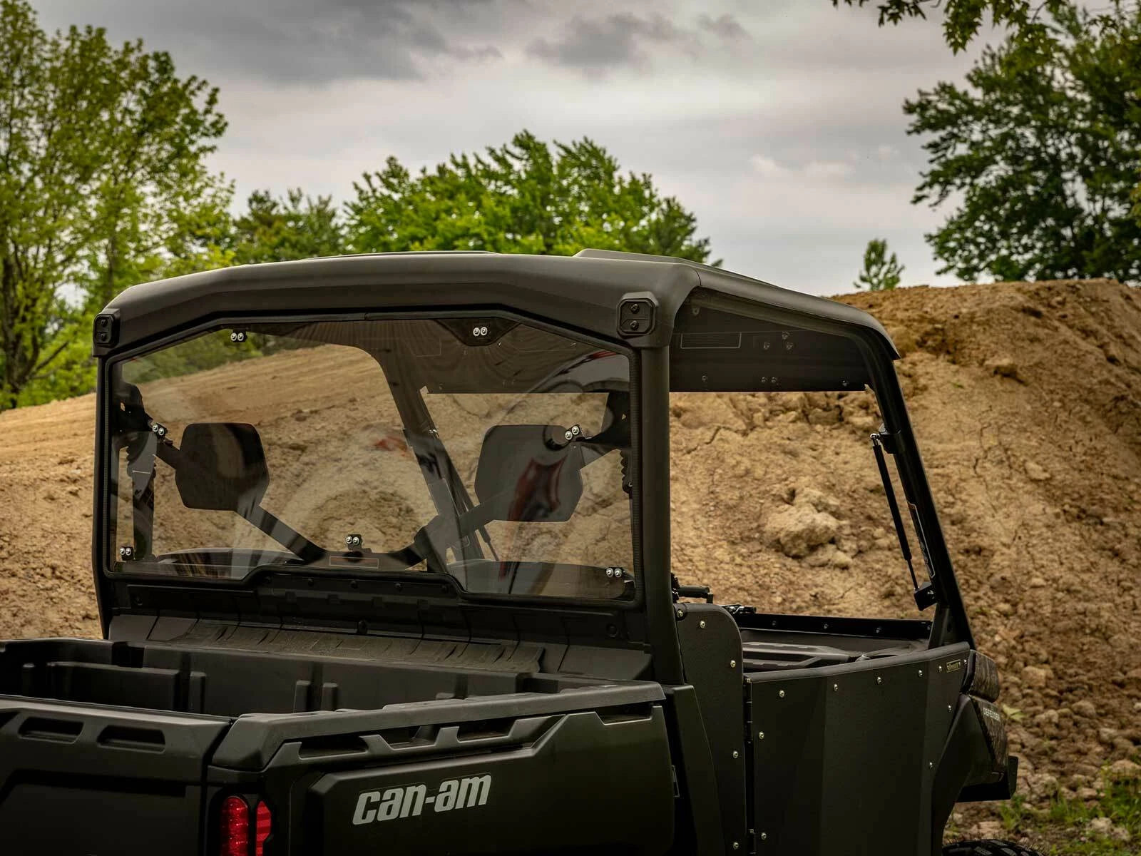 Heavy Duty Lightly Tinted Rear Windshield for Can-Am Defender (2016–2023)