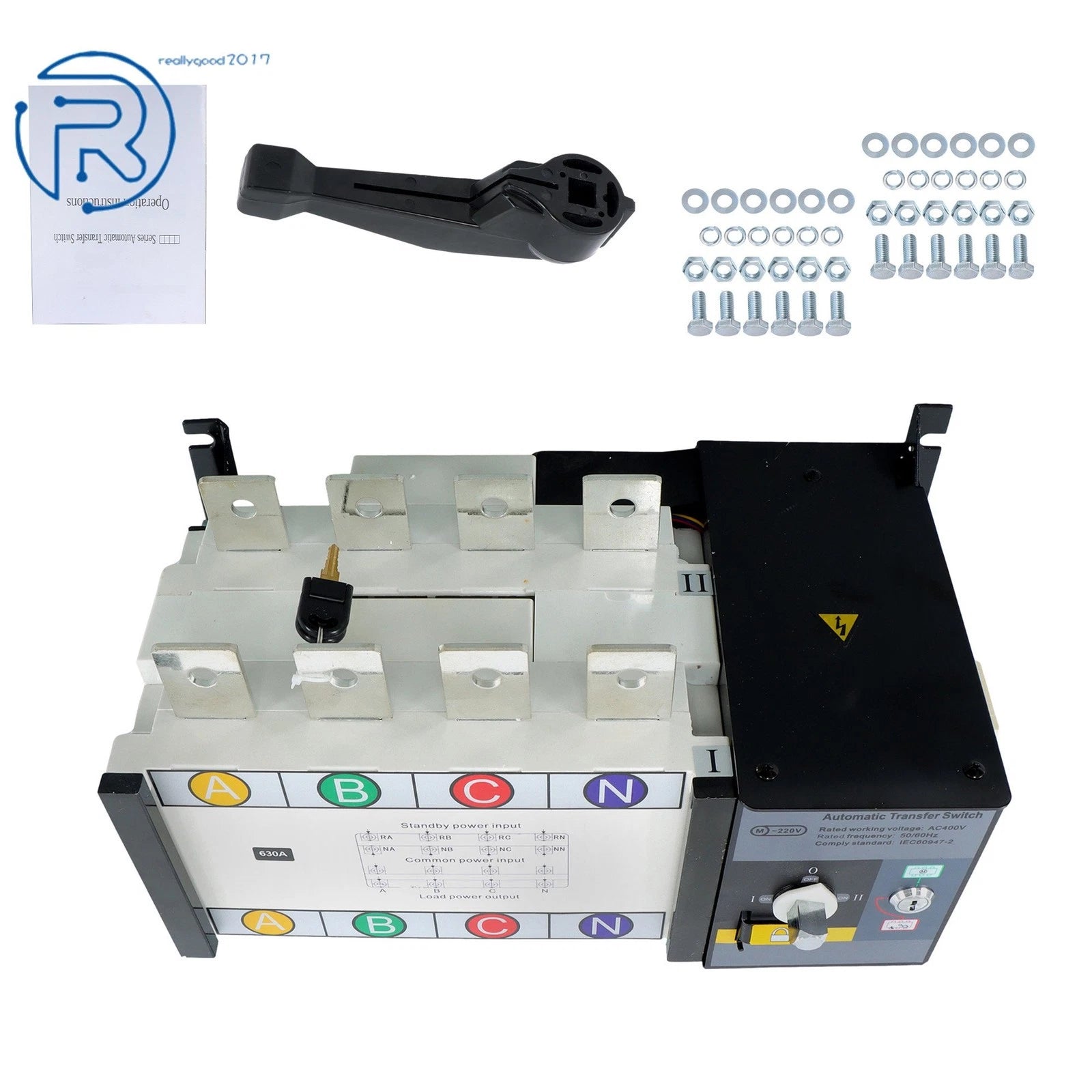 Automatic Transfer Switch 630A 4 Poles 110V 220V ATS