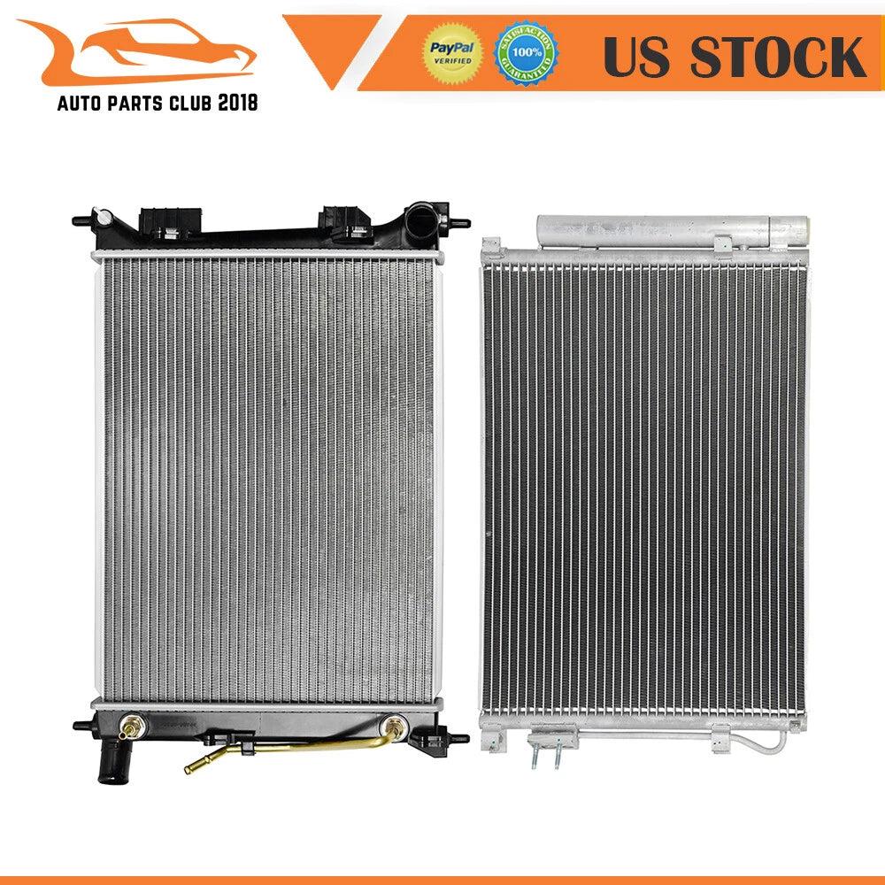 Radiator and AC Condenser for Hyundai Accent, Kia Rio (2012–2017)