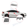 Carbon Fiber Look Door Handle Side Mirror Stripes Cover Kit for Civic (2016–2021)