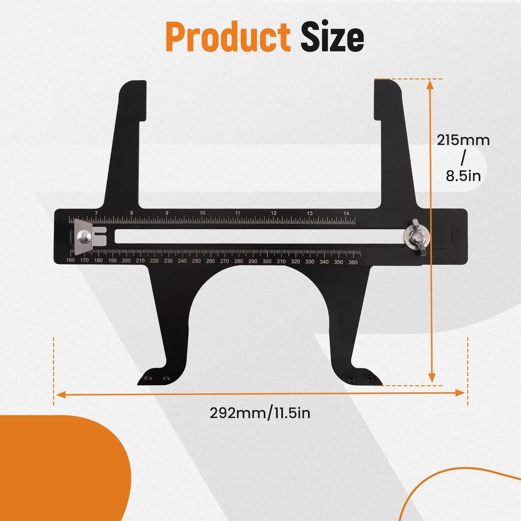 Brake Measuring Tool 6-1/2 to 14-1/4 inches Brake Resetting Gauge