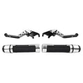 Silver Extendable Brake Clutch Levers & Handlebar Grips for BMW R1200GS (2004-2012)