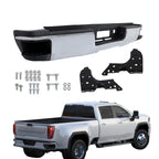 Chrome Steel Rear Bumper Assembly for Silverado Sierra 2500 3500 (2015-2019)