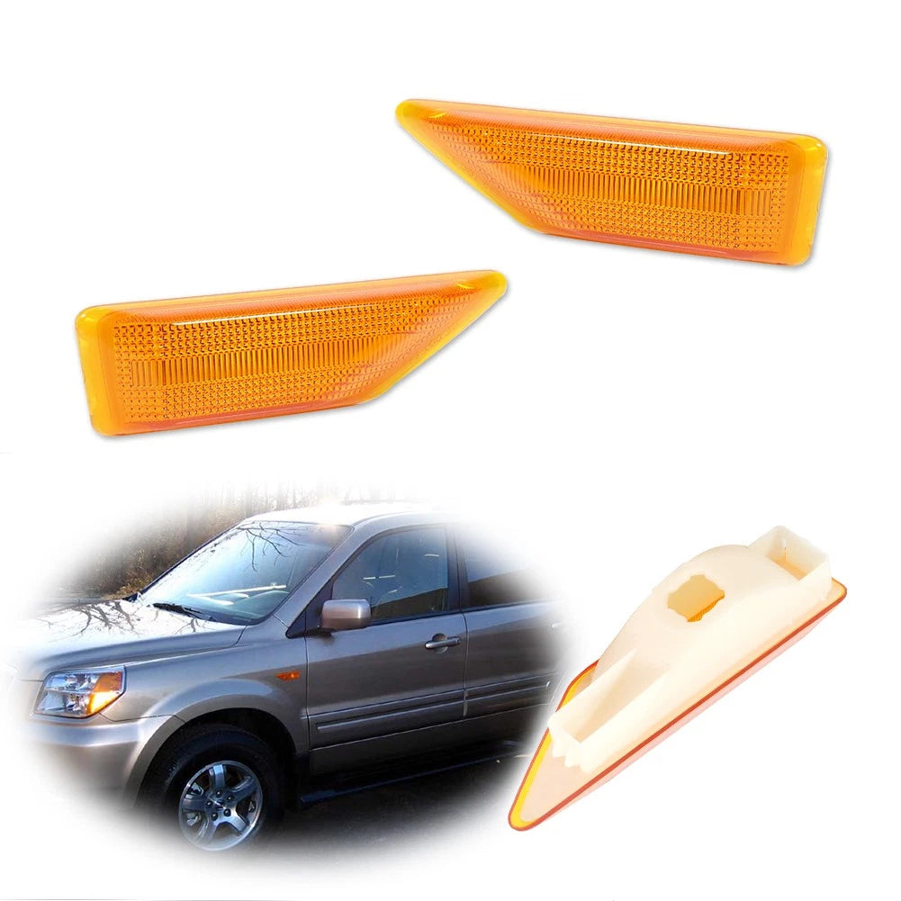 Amber Front Bumper Side Marker Lights for Honda Pilot (2006–2008)